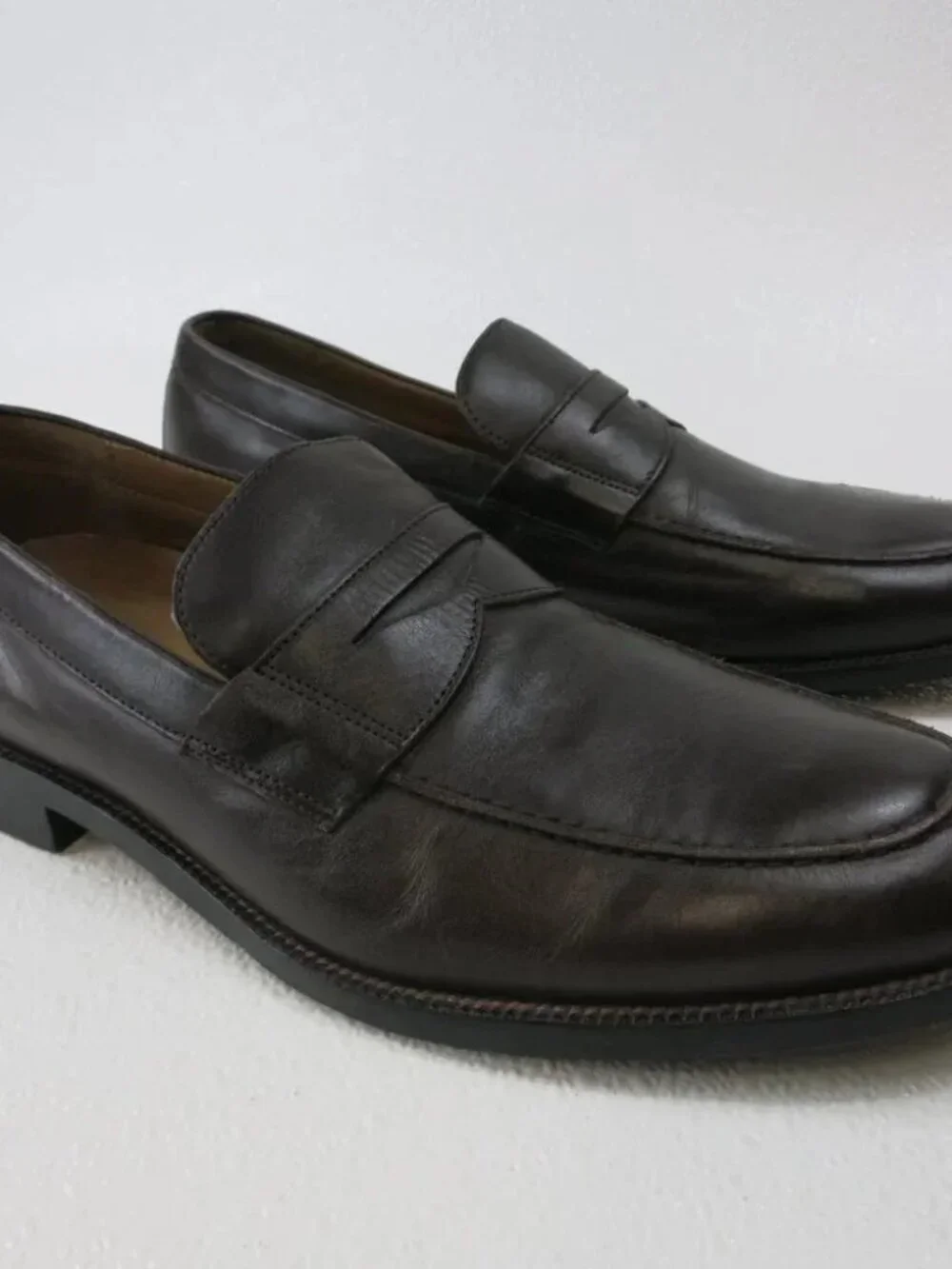Bostonian 2POD Comfort Strap Leather Oil Tanned Moc Loafers Shoes Footwear 10 M